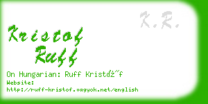 kristof ruff business card